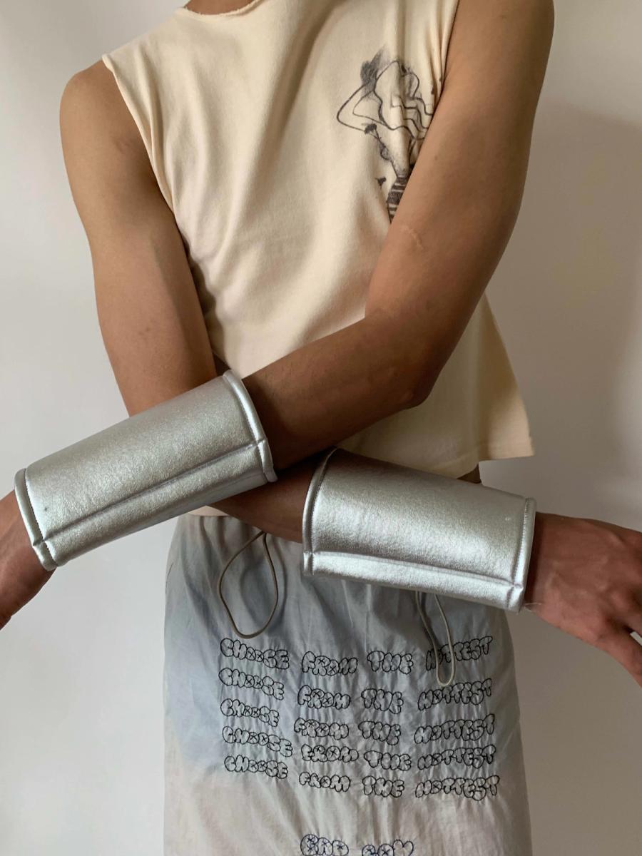 Padded Silver Armbands