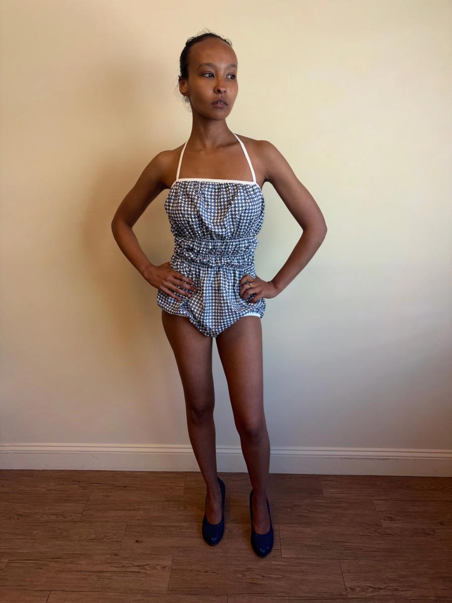 1960s Houndstooth "Disposable" Swimsuit product image