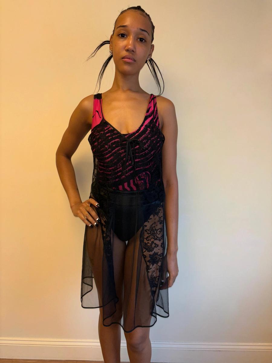 80s Chantal Thomass Black Negligee product image