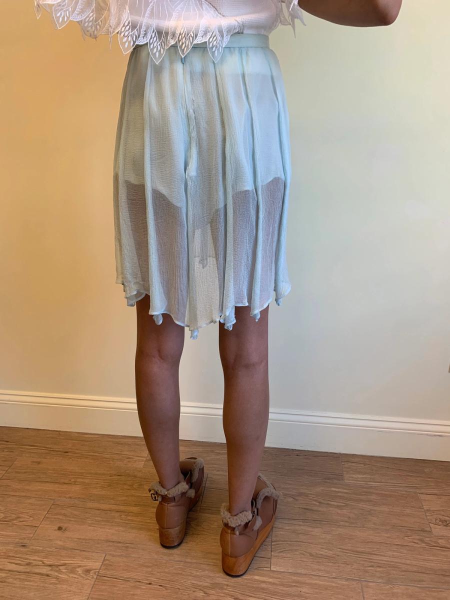 90s Thierry Mugler Silk Skirt with Built-In Pants product image