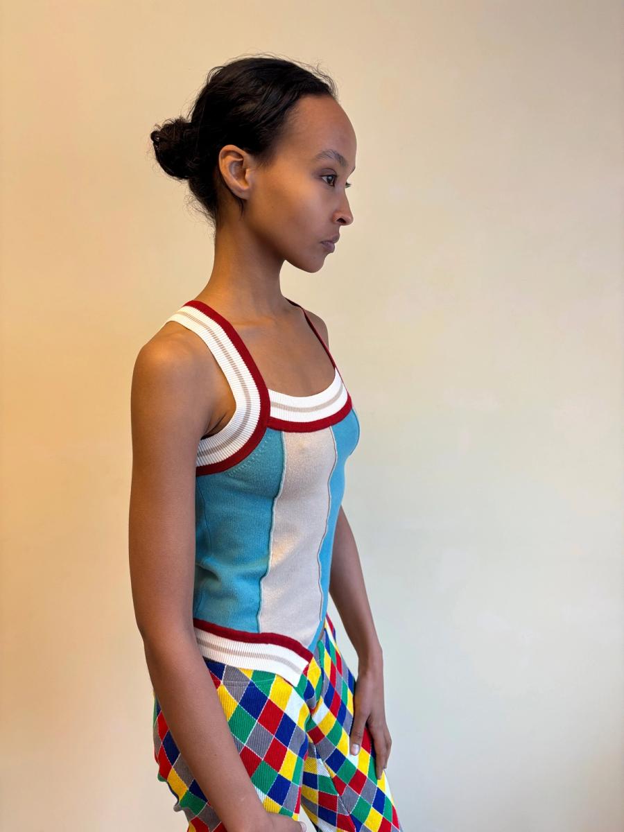 Plein Sud Knit Patchwork Tanktop product image