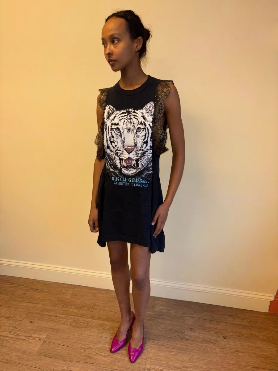 DryCleanOnly Patchwork Tiger Lace Dress product image