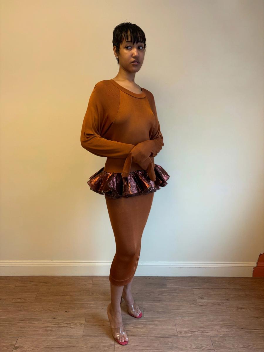 80s Chantal Thomass Dress with Flounce Detail product image