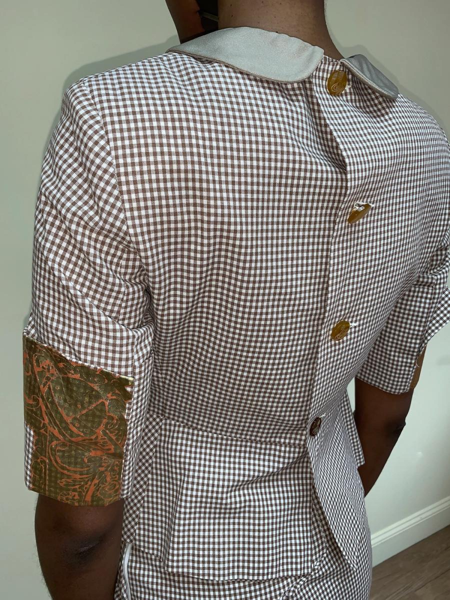 Vivienne Westwood 1989 'Civilizade' Gingham Suit With Gold Frame product image