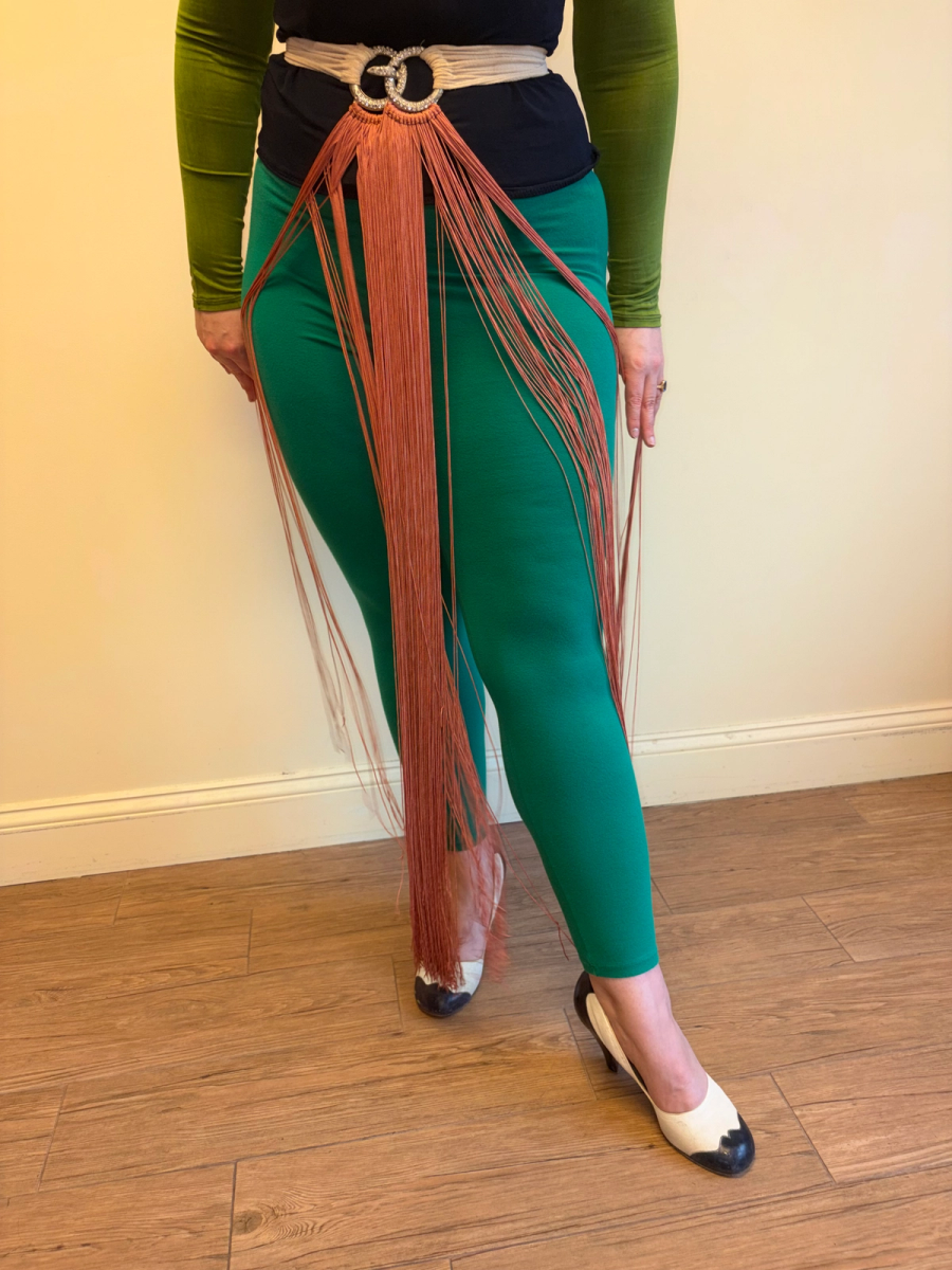 1930s Snake Diamanté Fringe Belt product image
