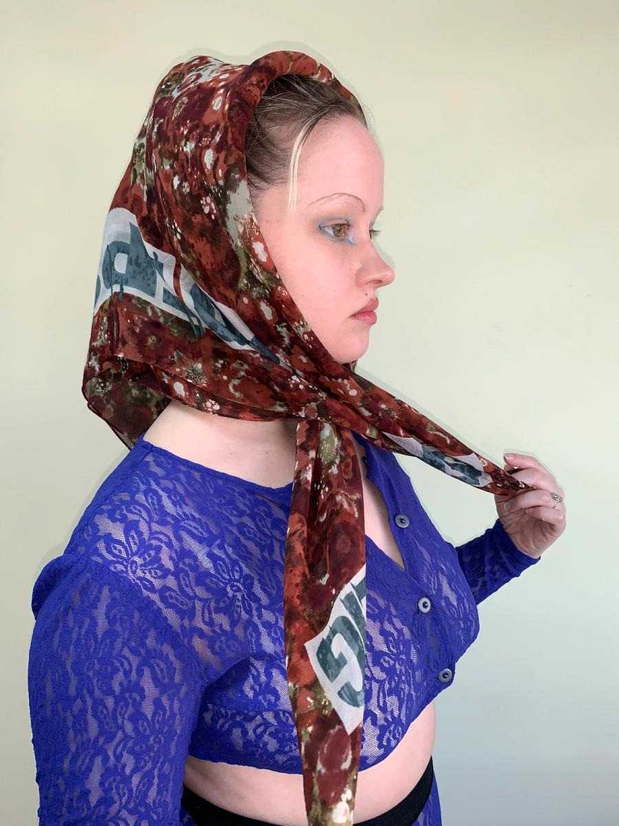 Vintage Junior Gaultier "Dirty" "Schmutzig" "Sale" Headscarf product image