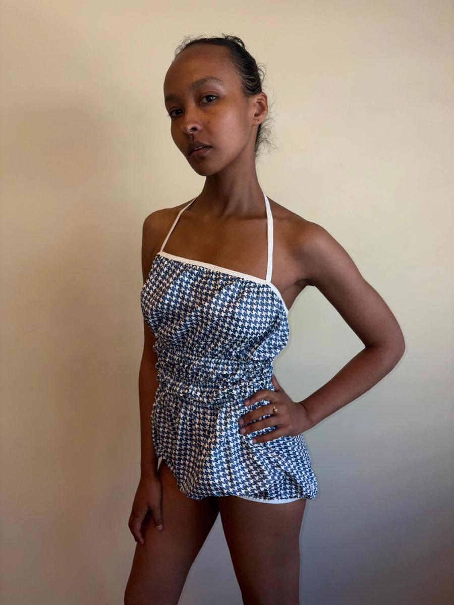 1960s Houndstooth "Disposable" Swimsuit product image