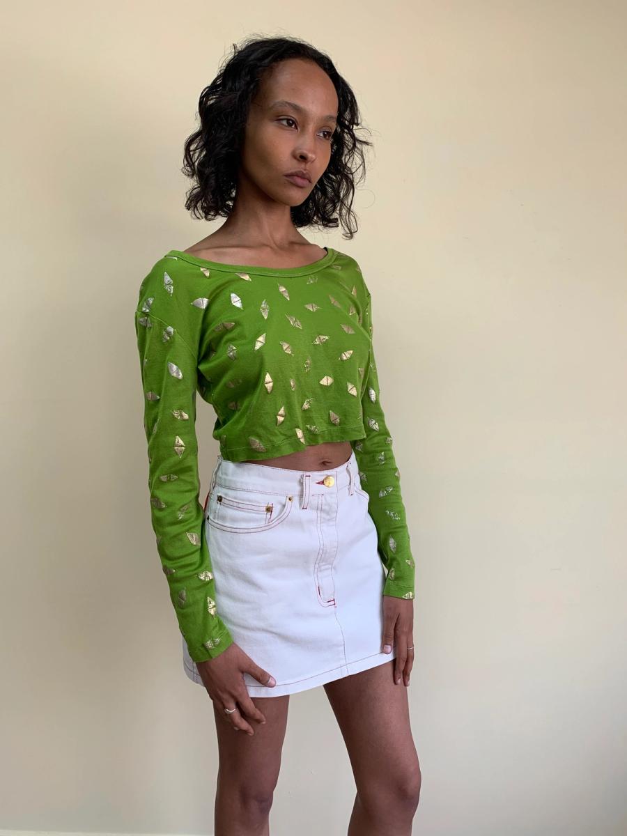 Gaultier Top With Textured Gold Printing product image