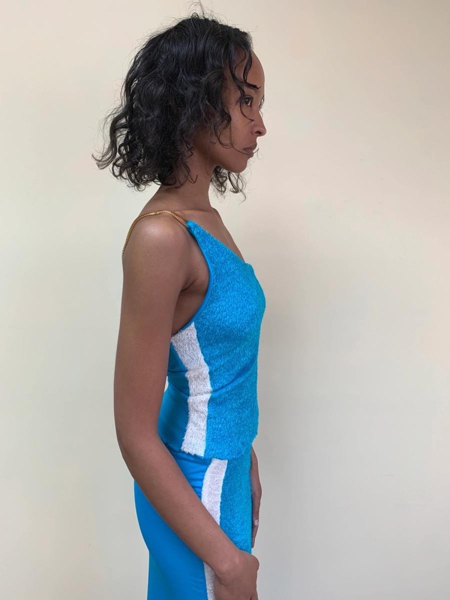Juvenile Delinquents Turquoise Fuzzy Set with Metal Strap product image