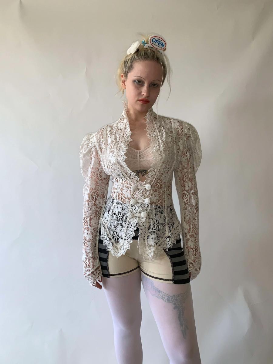 Norma Kamali 80s Does Victorian Lace Jacket product image