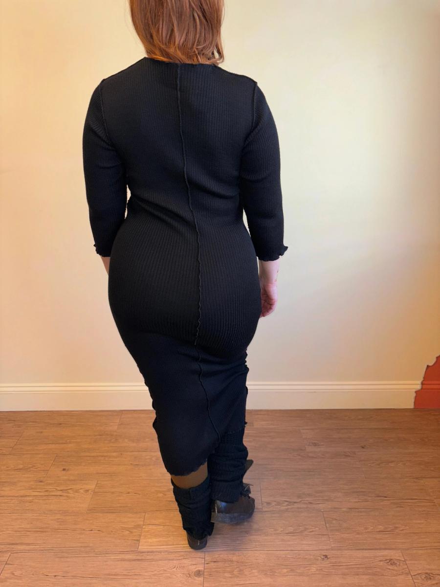 90s Patchwork Velvet Jean Colonna Dress product image