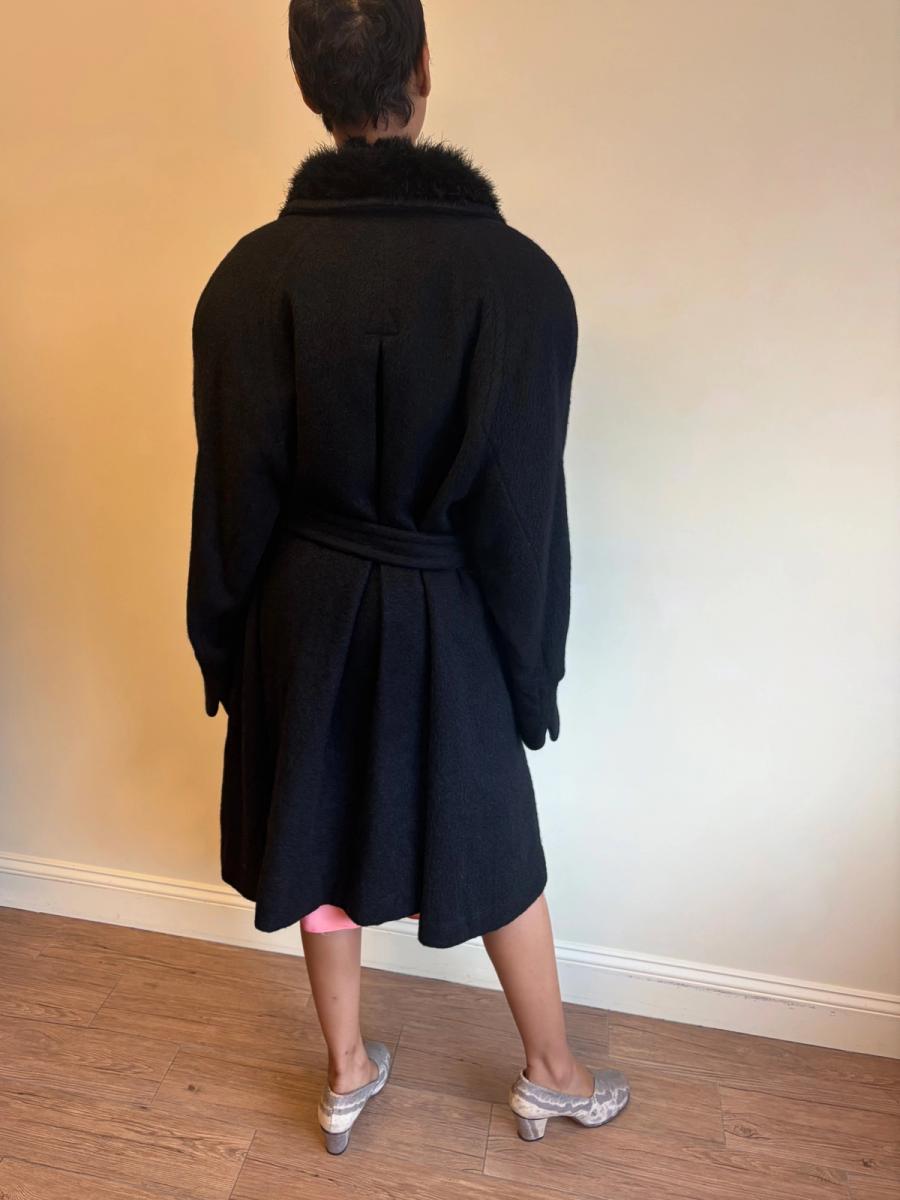 Vintage Chantal Thomass Mohair and Marabou Trench Coat product image