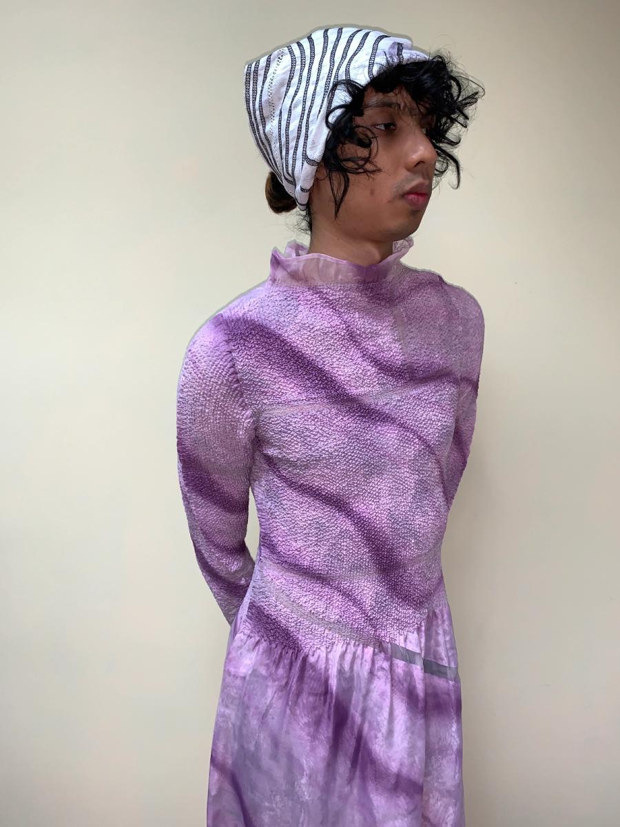 Yoshiki Hishinuma Pleated Purple Dress product image