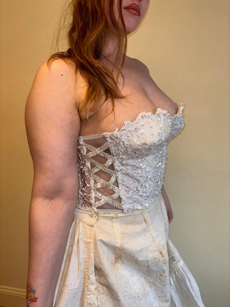 80s Italian Bridal Bustier  product image