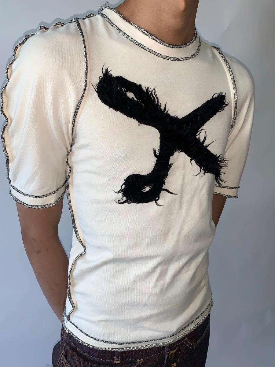 90s Christopher Nemeth Fur Scissor Shirt product image