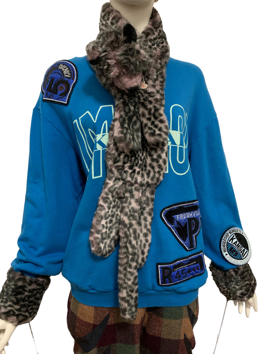 MILK Cheetah Faux Fur Scarf and Arm Warmers product image