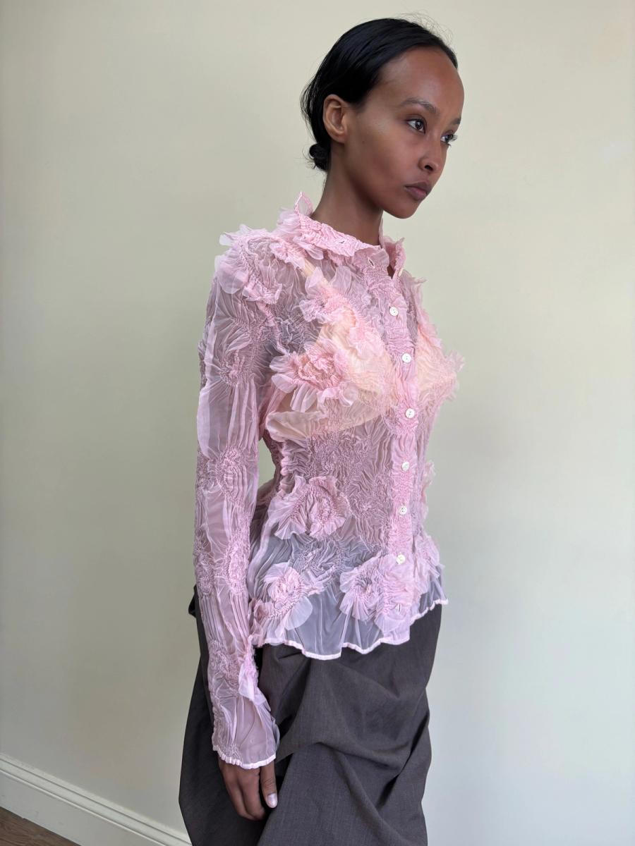 90s Yoshiki Hishinuma Pink Petal Blouse product image