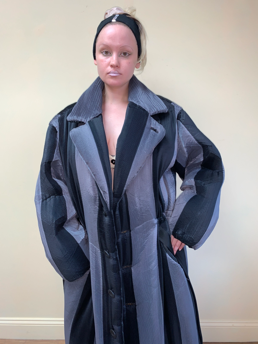 80s or 90s Issey Miyake Pleated Puffer Jacket product image