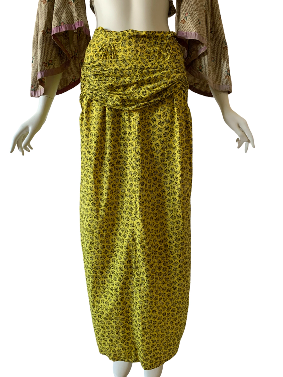 Antique Yellow Calico Skirt product image