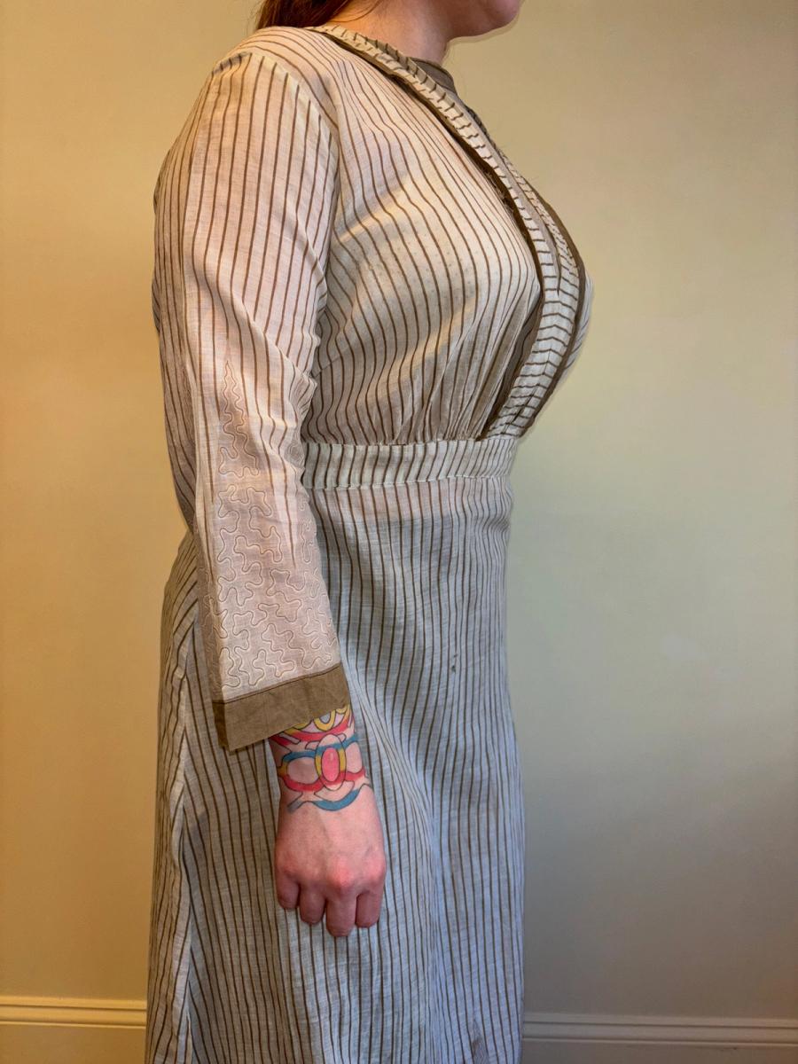 Edwardian Striped Dress Vermicular Print product image