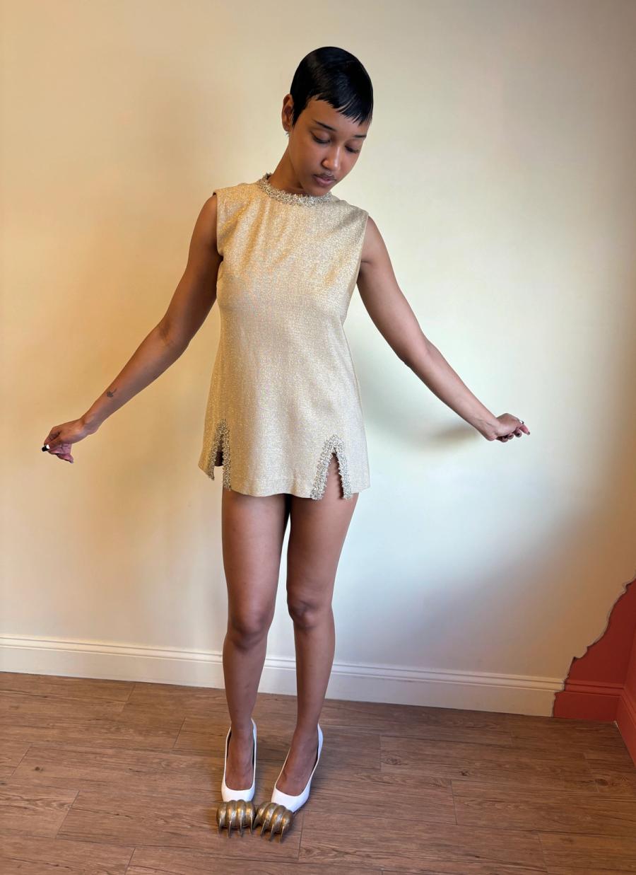 1960s Lurex Minidress product image