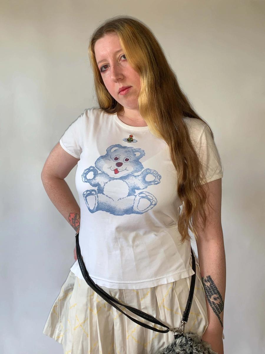 90s Vivienne Westwood Blue Teddy Bear T-Shirt product image