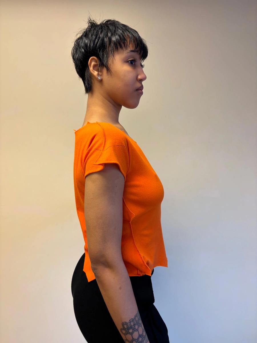 Issey Miyake APOC Jagged Hem Orange Top product image