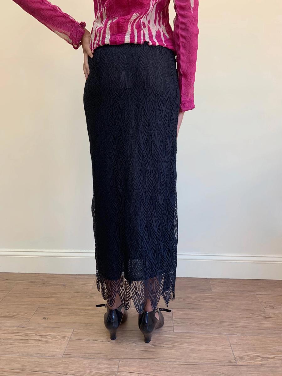 Anna Molinari Leather and Lace Skirt product image