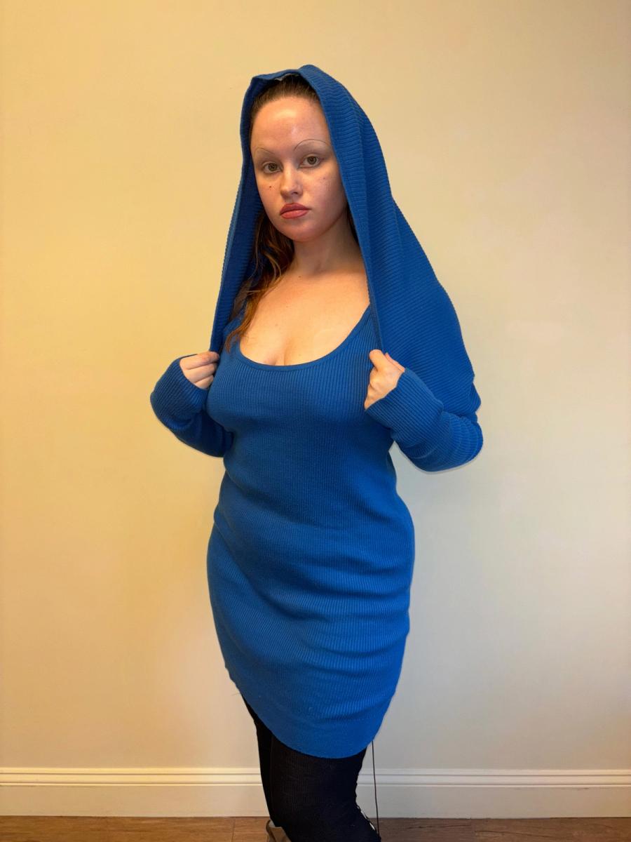 80s Angelo Tarlazzi Blue Dress with Shrug product image