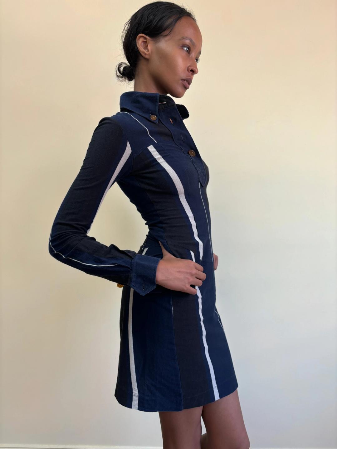 90s Vivienne Westwood Striped Polo Dress 90s Vivienne Westwood Striped Polo Dress