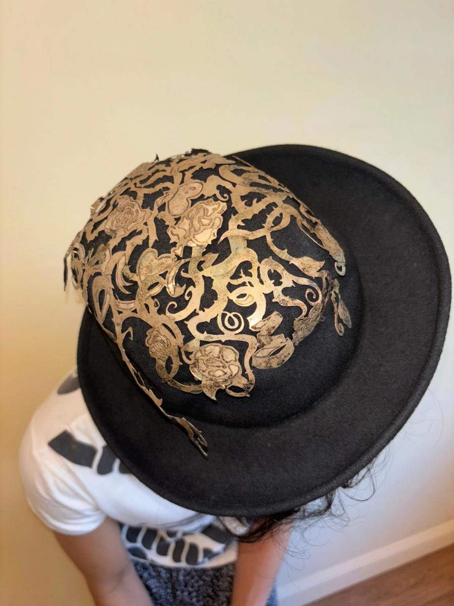 1989 Atelier Cutout Brass Bowler Hat product image