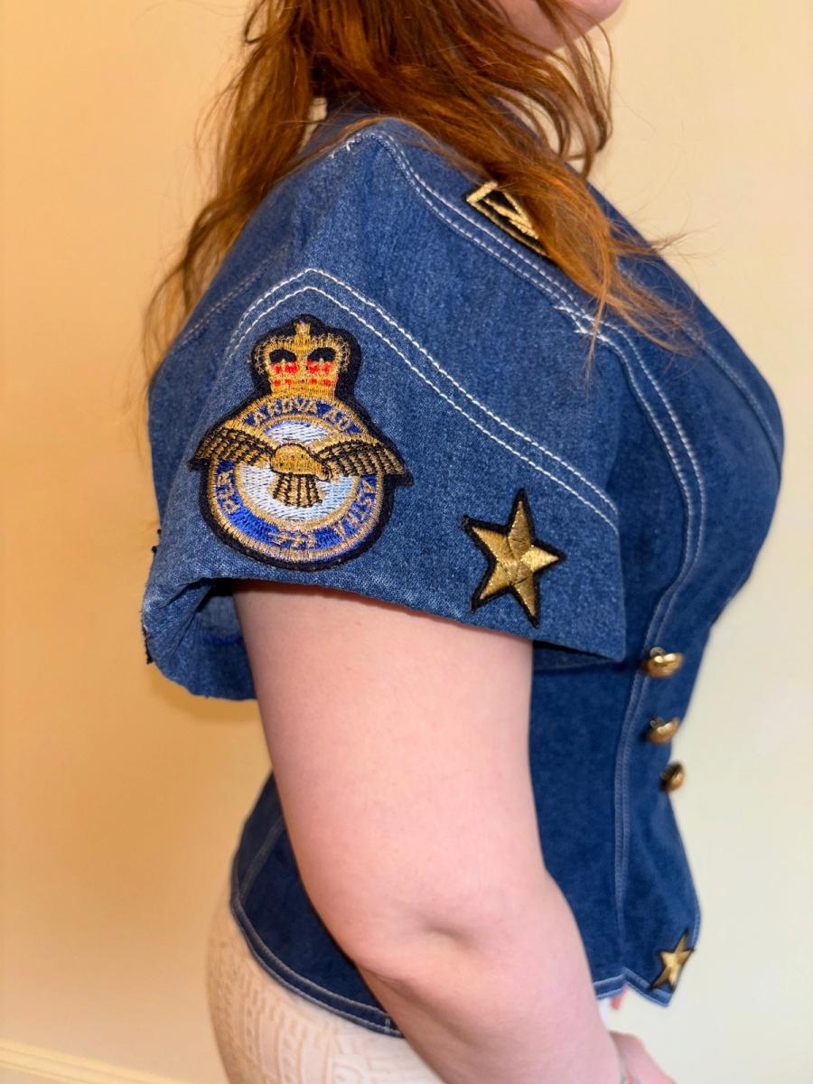 80s Claude Petin Denim Top product image