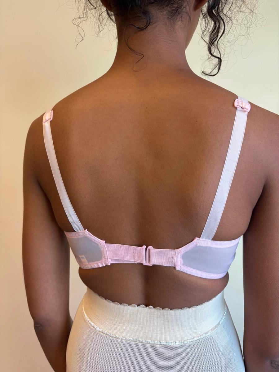 50s Pink Lace Cutout Bra product image