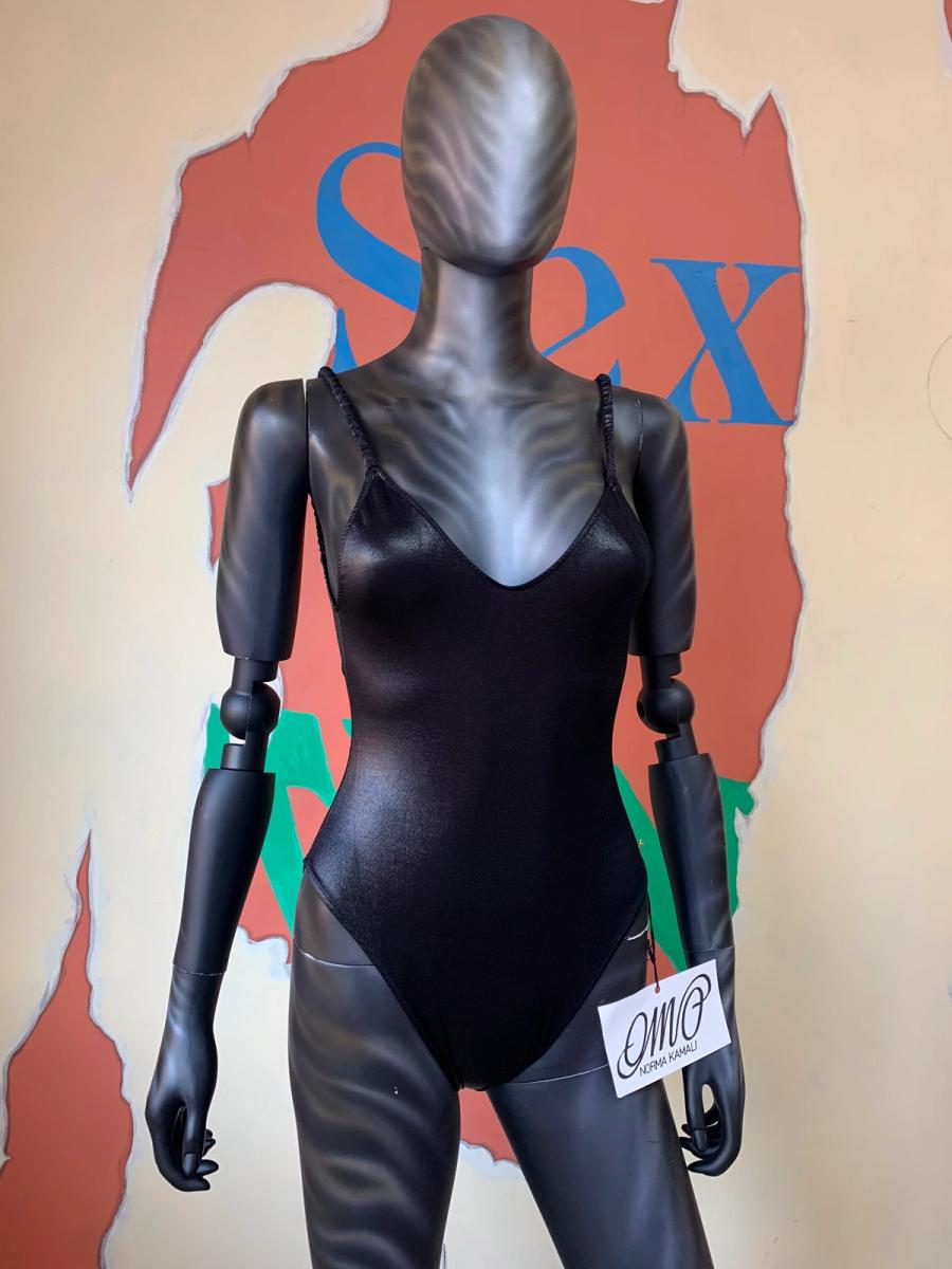 Deadstock OMO Hi-cut Bodysuit with Ruched Straps product image