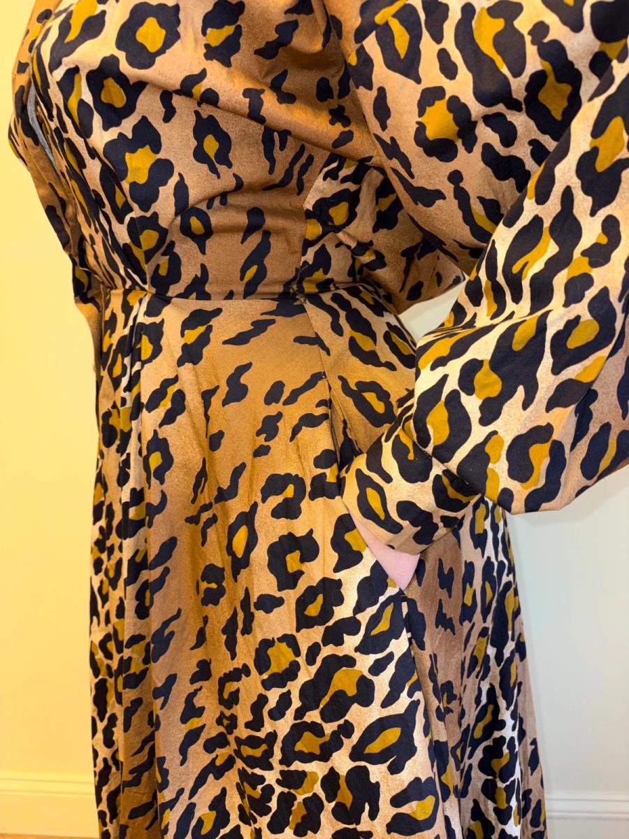 80s Norma Kamali Cheetah Print Dress product image