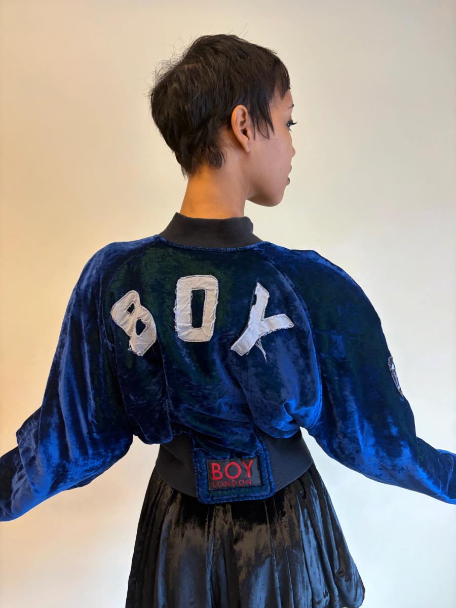 80s-90s Boy London Changeable Blue Velvet Bomber  product image