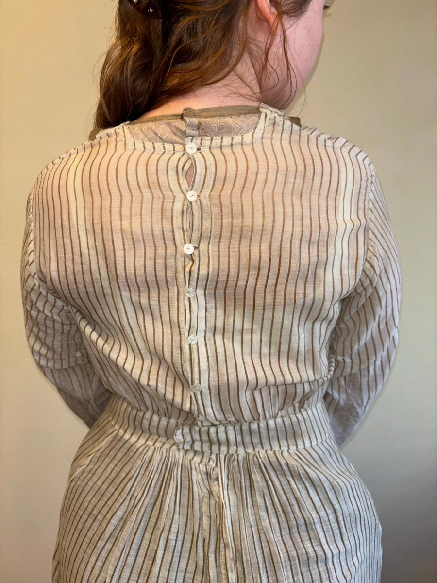 Edwardian Striped Dress Vermicular Print product image