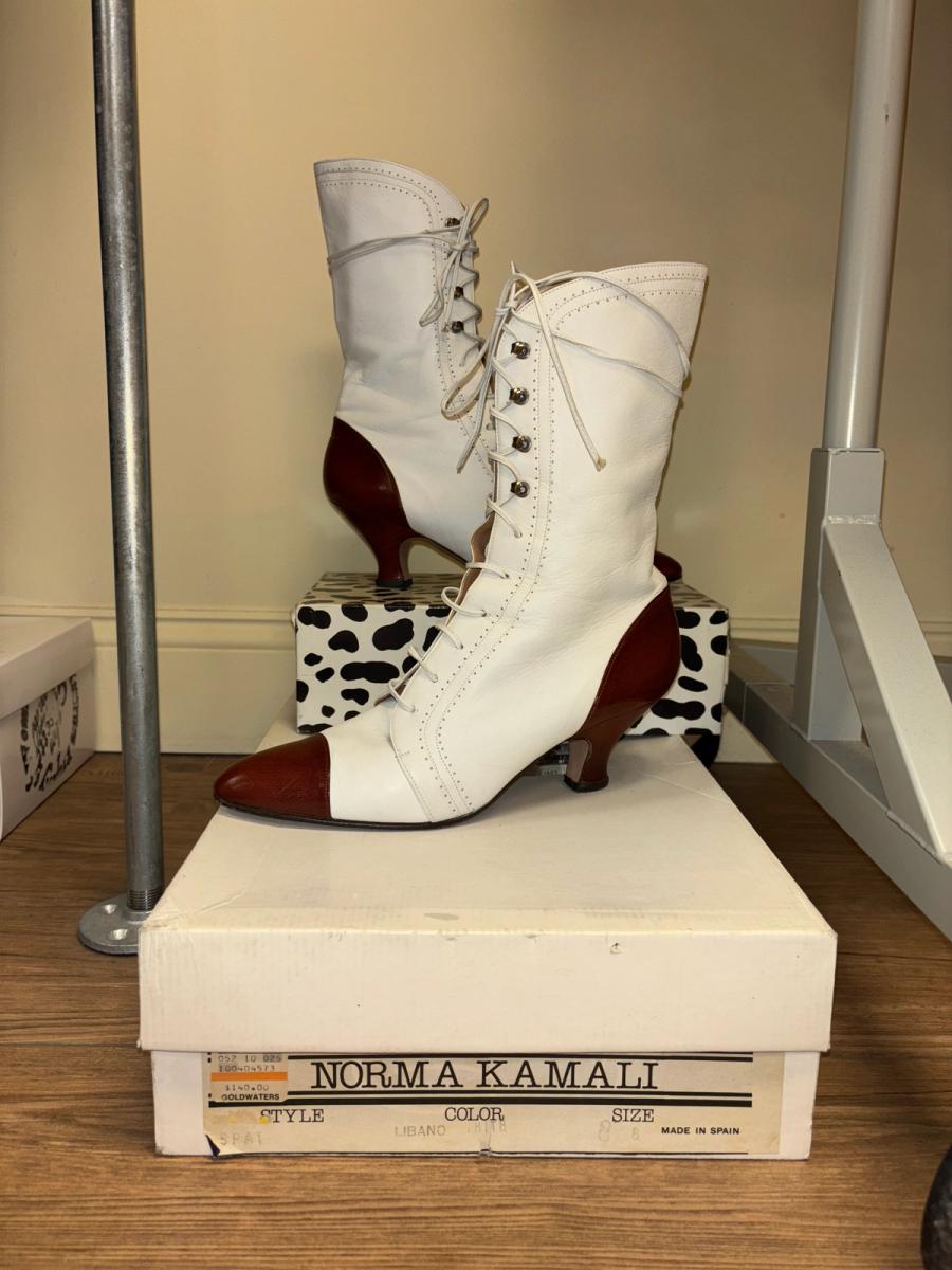80s Norma Kamali Leather Boots product image