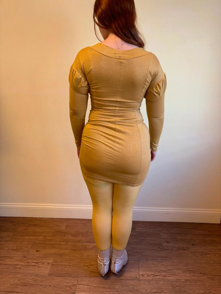 Late 80s Pam Hogg Gold Lurex Dress  product image