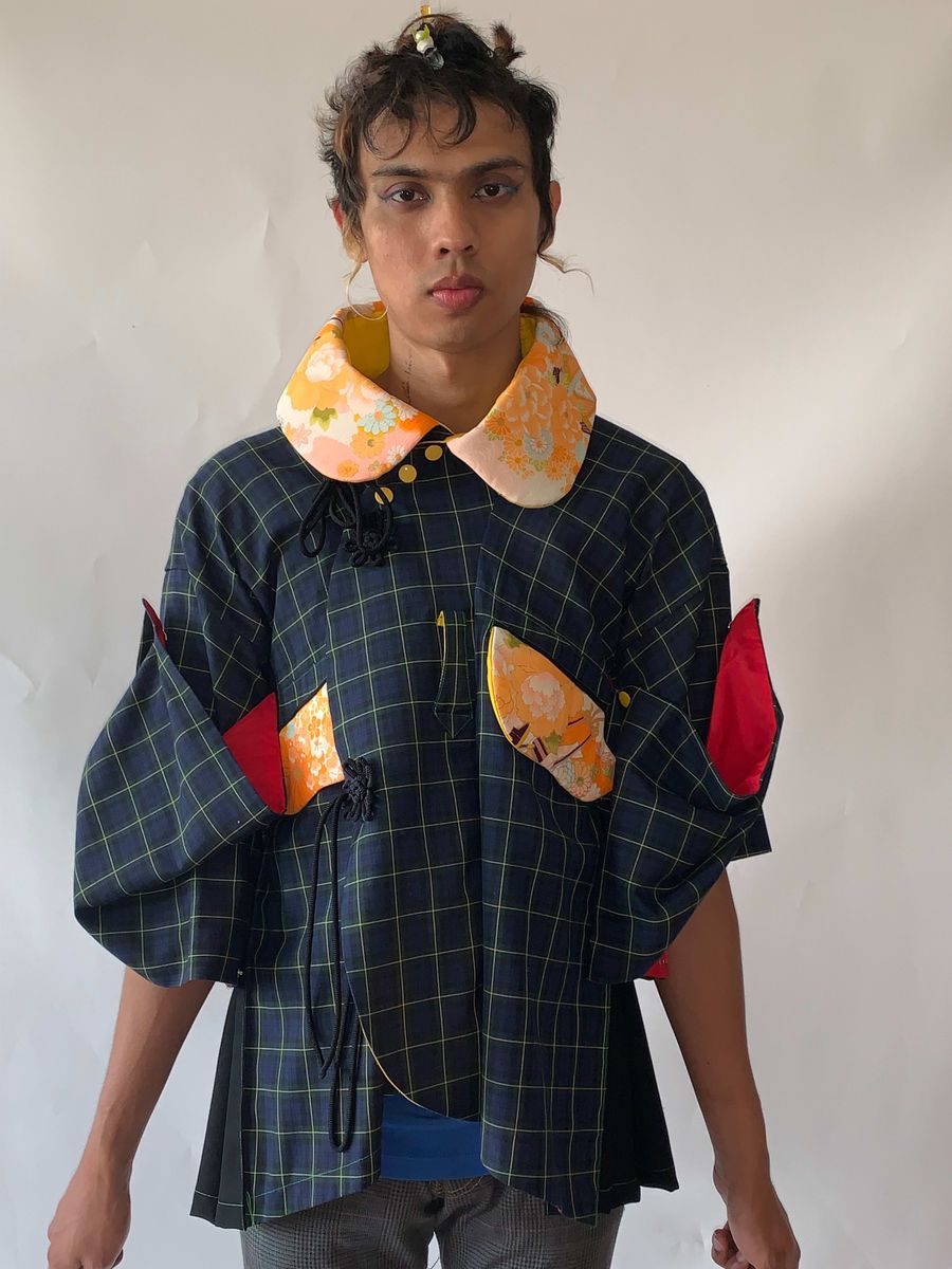 Takuya Angel Plaid Cape  product image