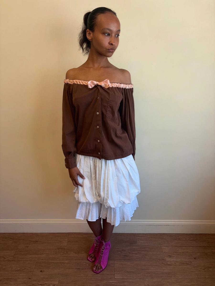 1980s Chantal Thomass Bubble Hobbling Skirt product image