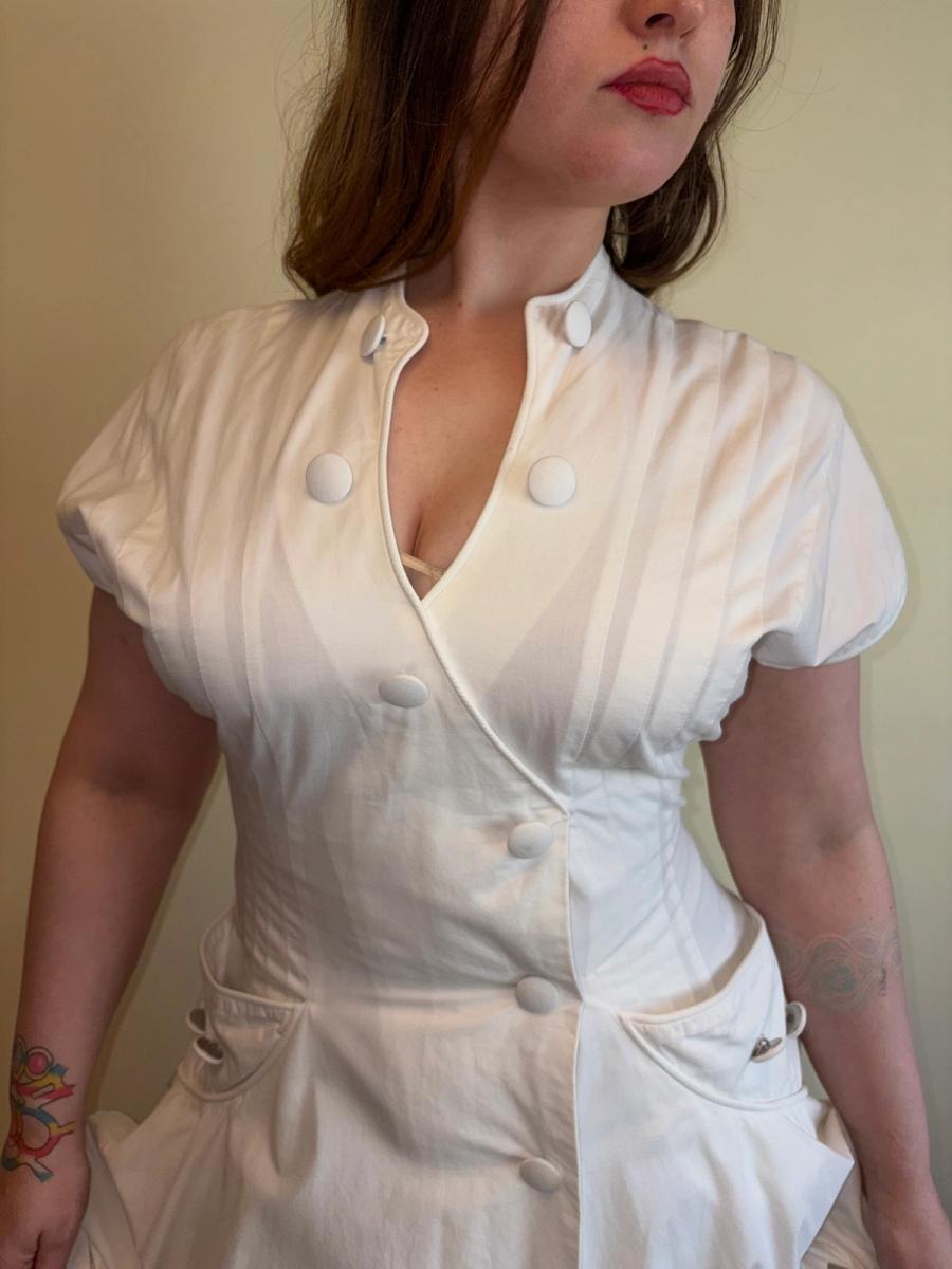 1980s Claude Petin Sweeping Fit & Flare Dress product image