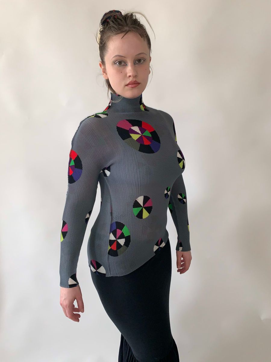 Issey Miyake Abstract Circle Pleated Shirt product image