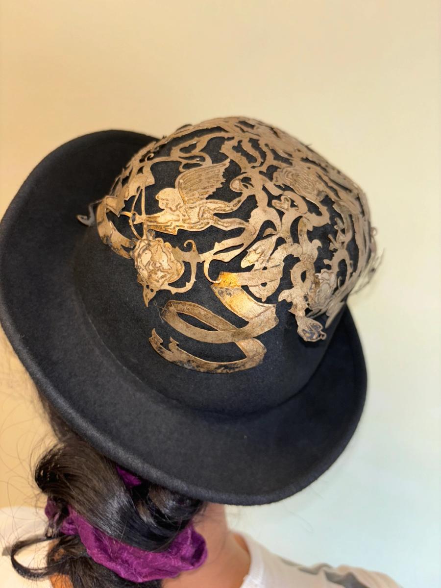 1989 Atelier Cutout Brass Bowler Hat product image