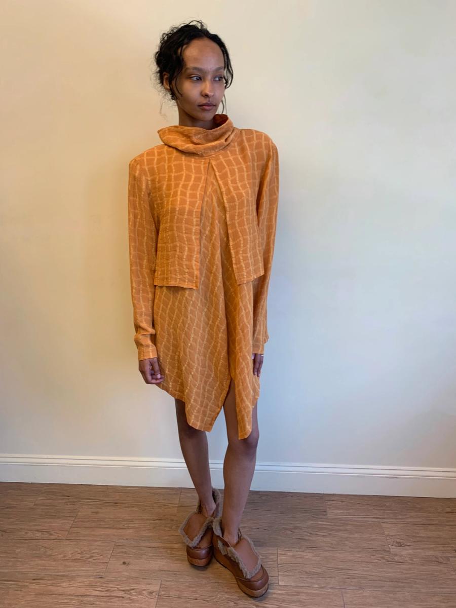1980s Takezo Orange Tunic Minidress  product image