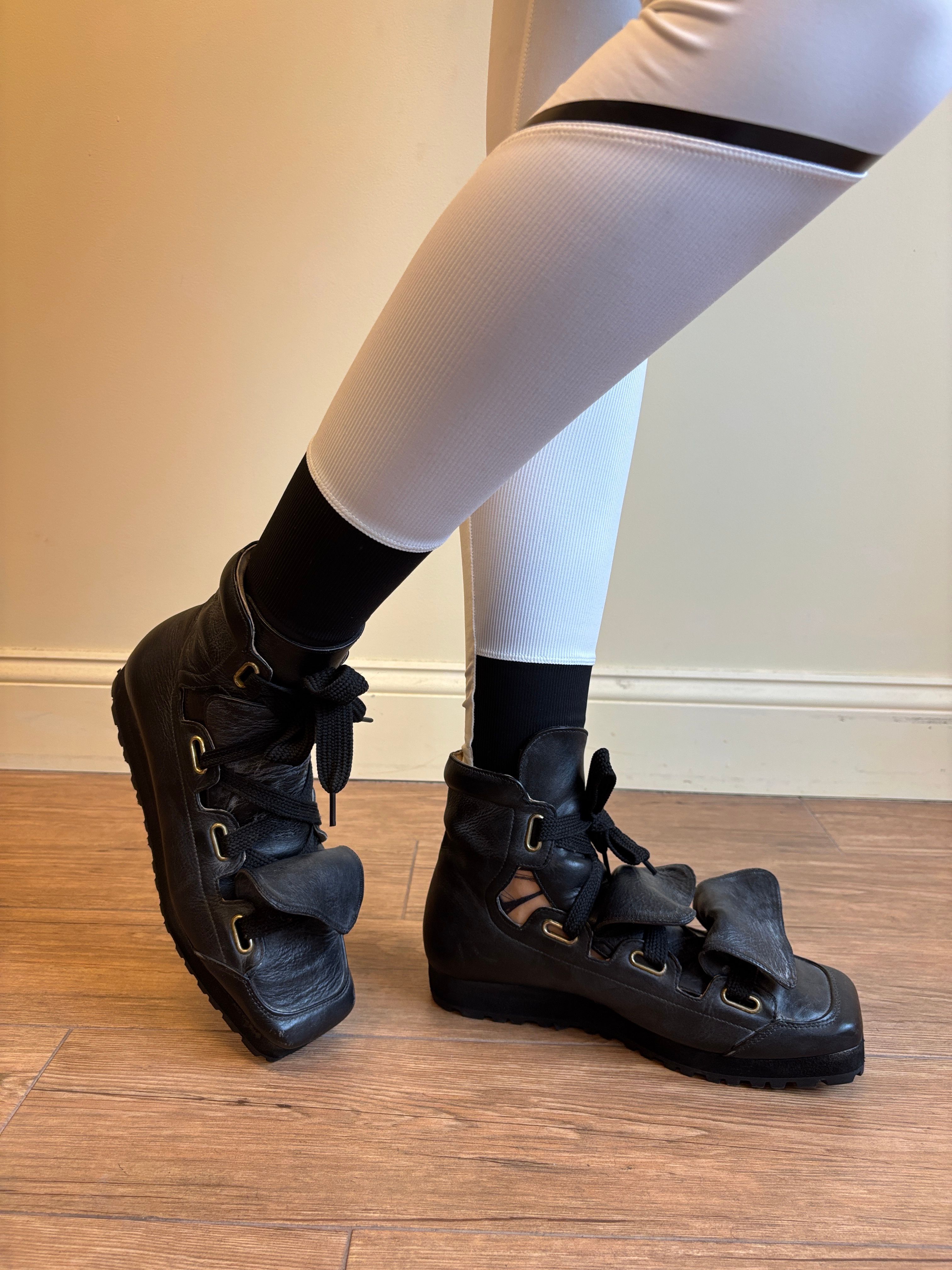 Vintage Vivienne Westwood Black Three Tongue Trainers