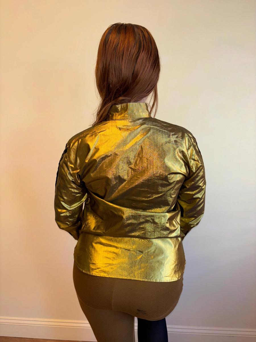 80s Kansai Yamamoto Metallic Gold Button Up Shirt product image