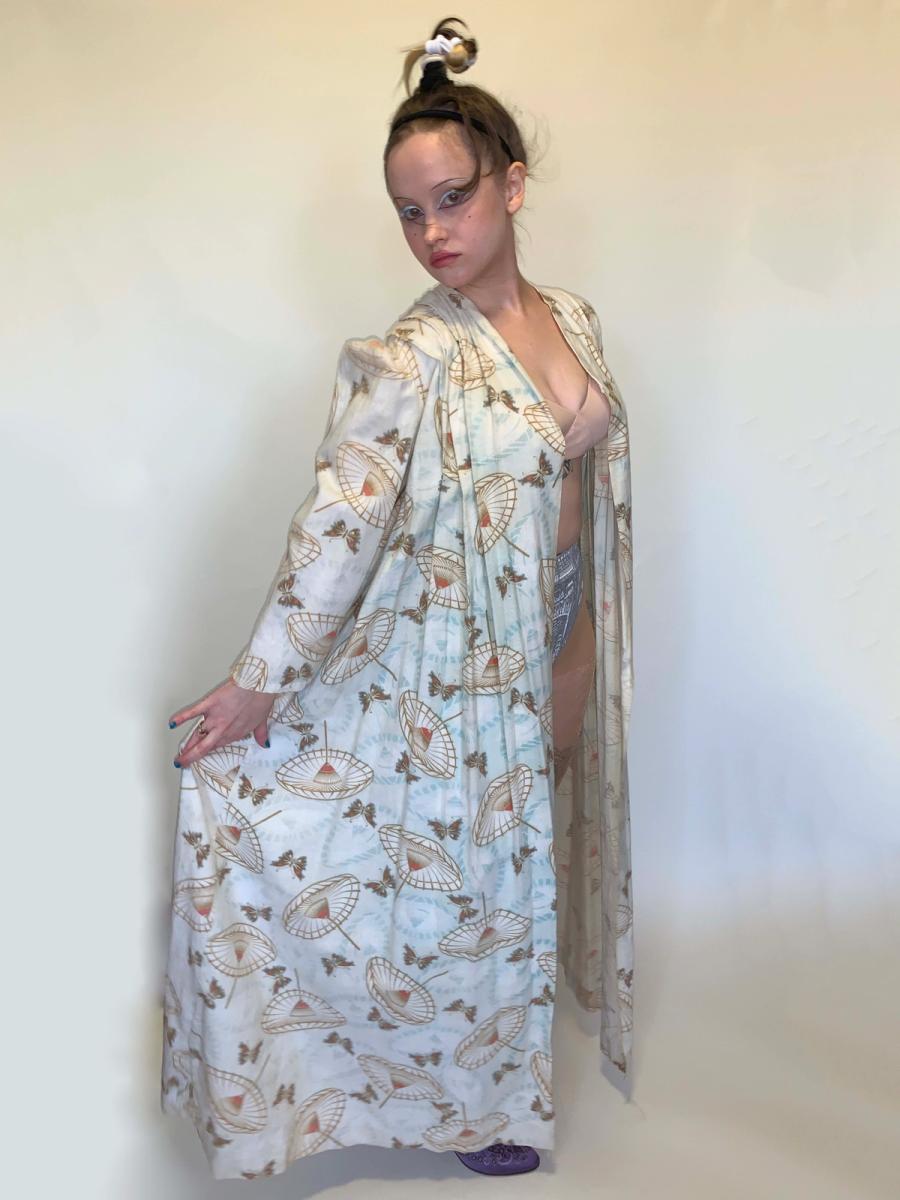 Edwardian Printed Flannel Dressing Gown product image