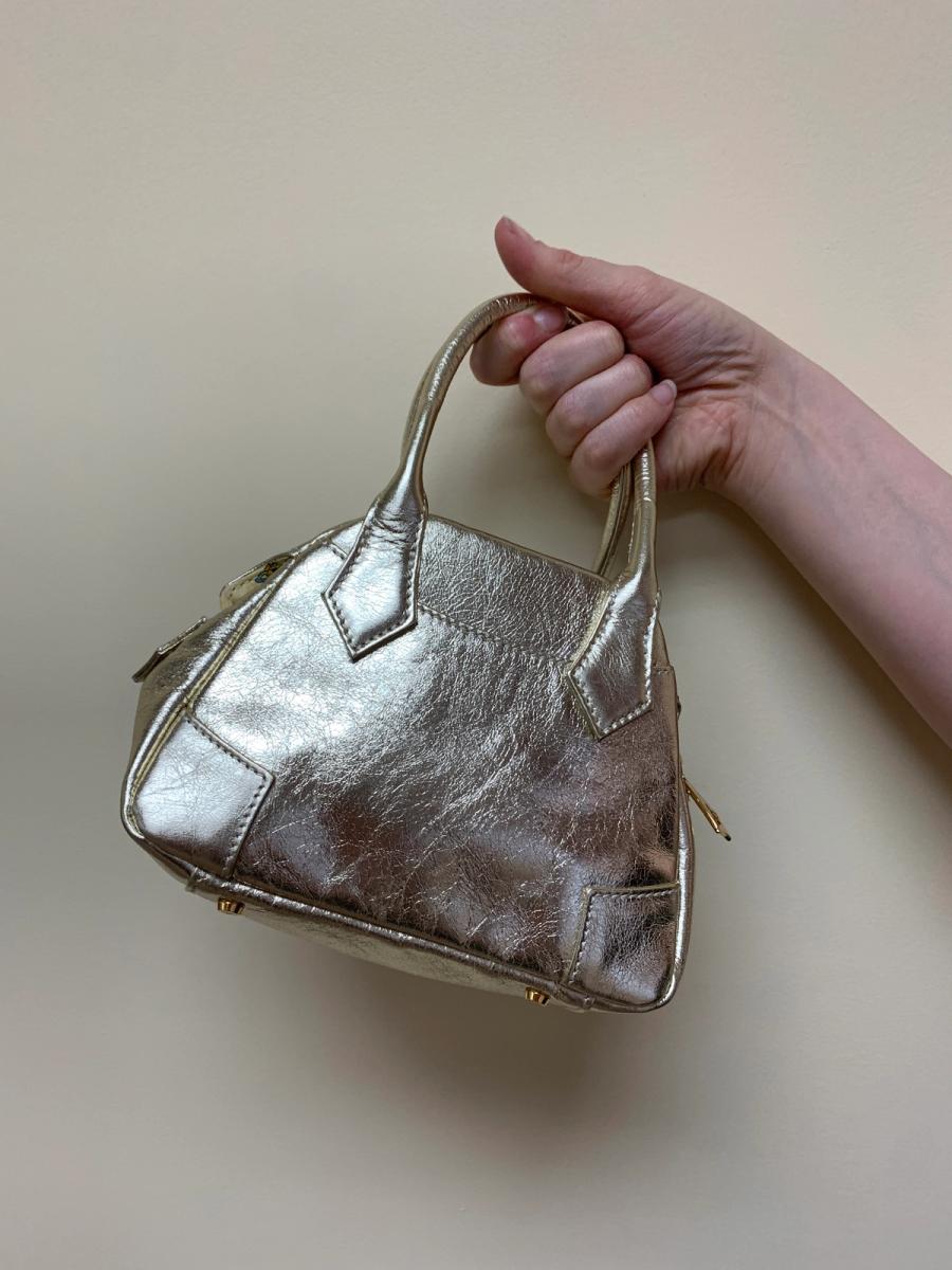 Vivienne Westwood Gold Leather Mini Purse Orb Lining product image