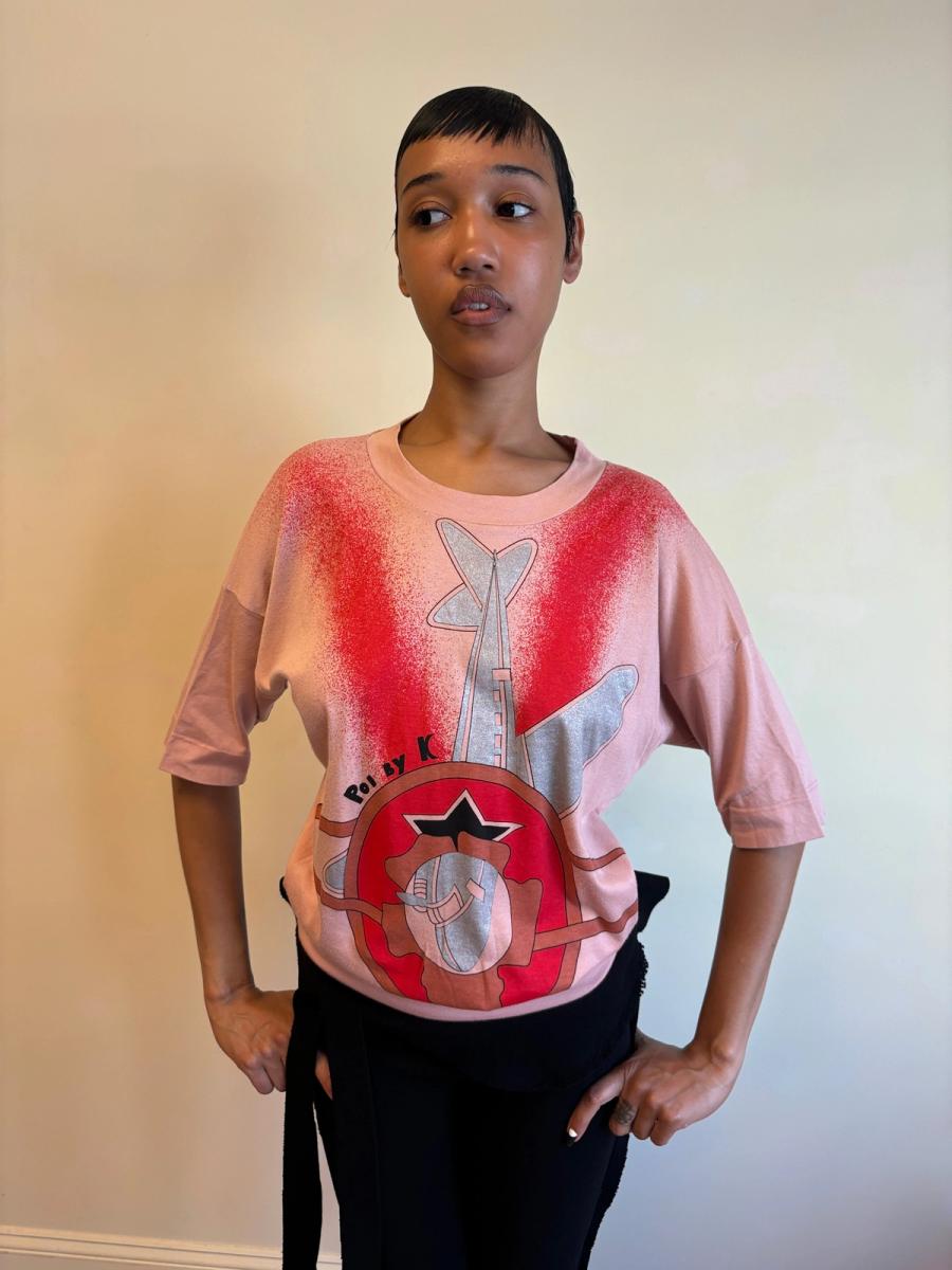 80s Krizia Poi Airplane Blush Shirt product image